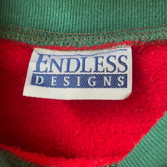 Vintage 90s Endless Design Sweatshirt Apple Tree Embroidered Teacher L - Picture 8 of 8